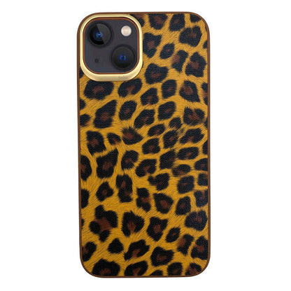 iPhone 13 Kılıf Kajsa Glamorous Serisi Leopard Combo Kapak
