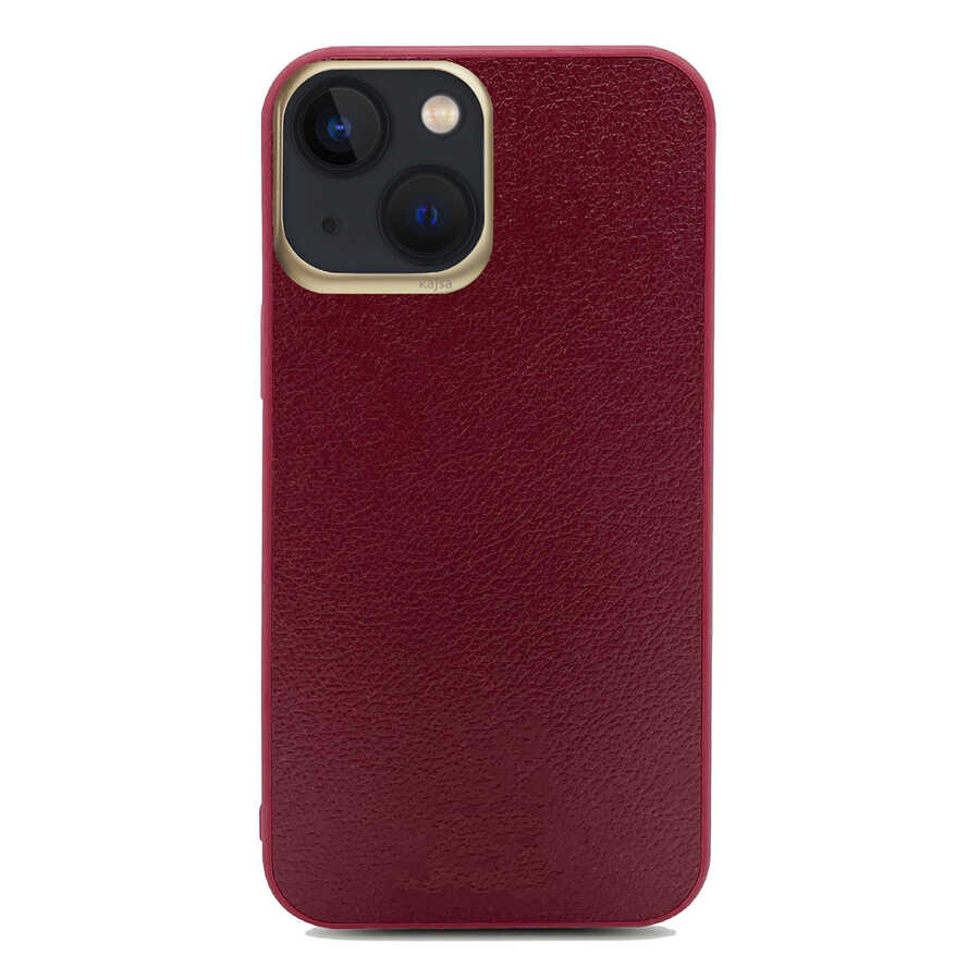 iPhone 13 Kılıf Kajsa Luxe Collection Hakiki Deri Kapak