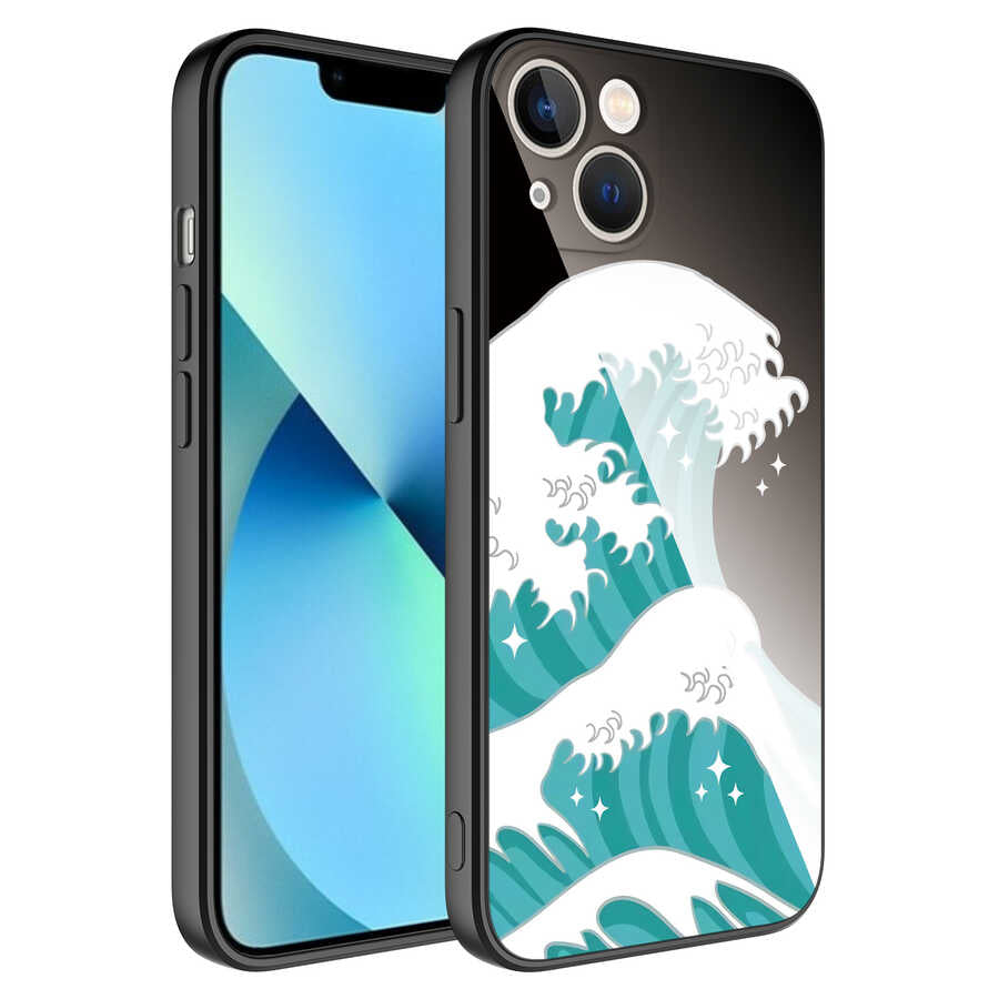 Apple iPhone 13 Kılıf Kamera Korumalı Desenli Sert Silikon Zore Epoksi Kapak
