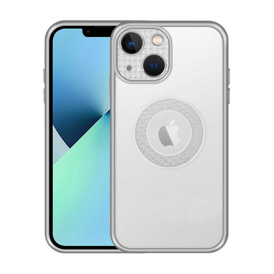 Apple iPhone 13 Kılıf Kamera Korumalı Logo Gösteren Zore Esta Kapak