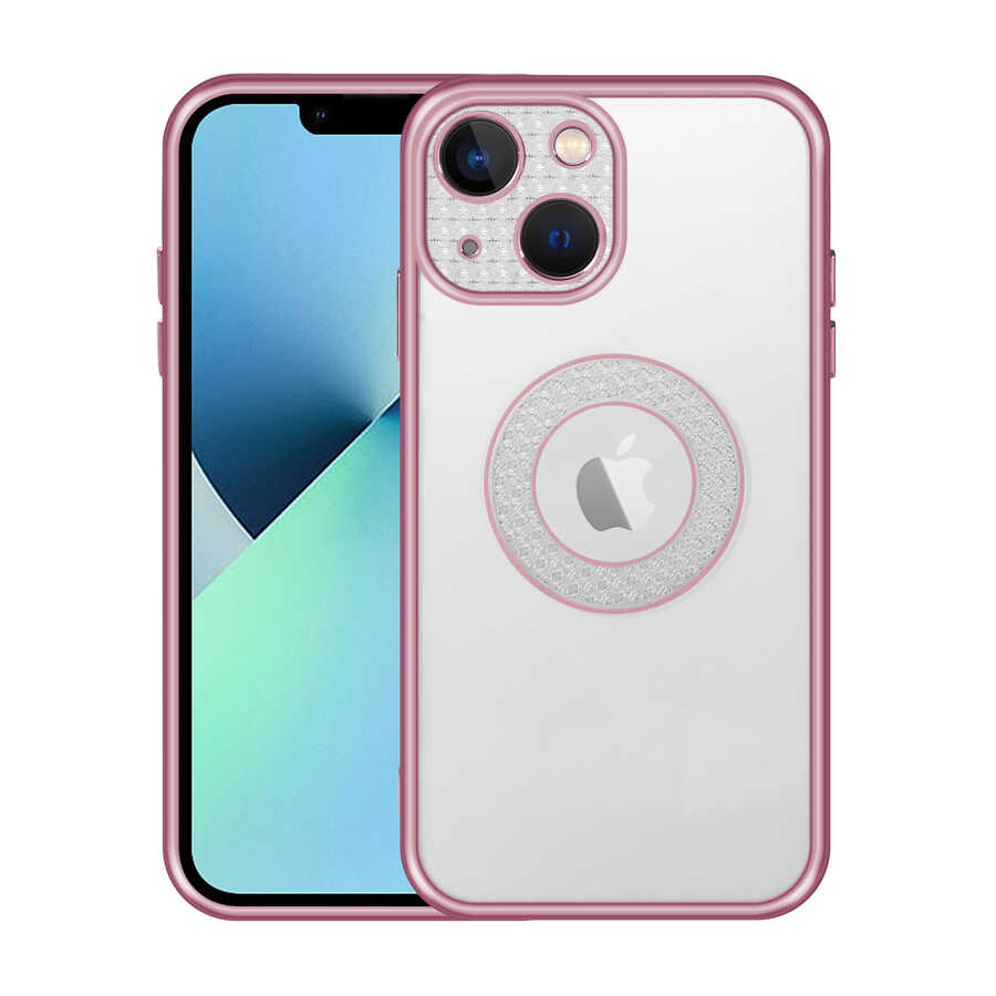 Apple iPhone 13 Kılıf Kamera Korumalı Logo Gösteren Zore Esta Kapak