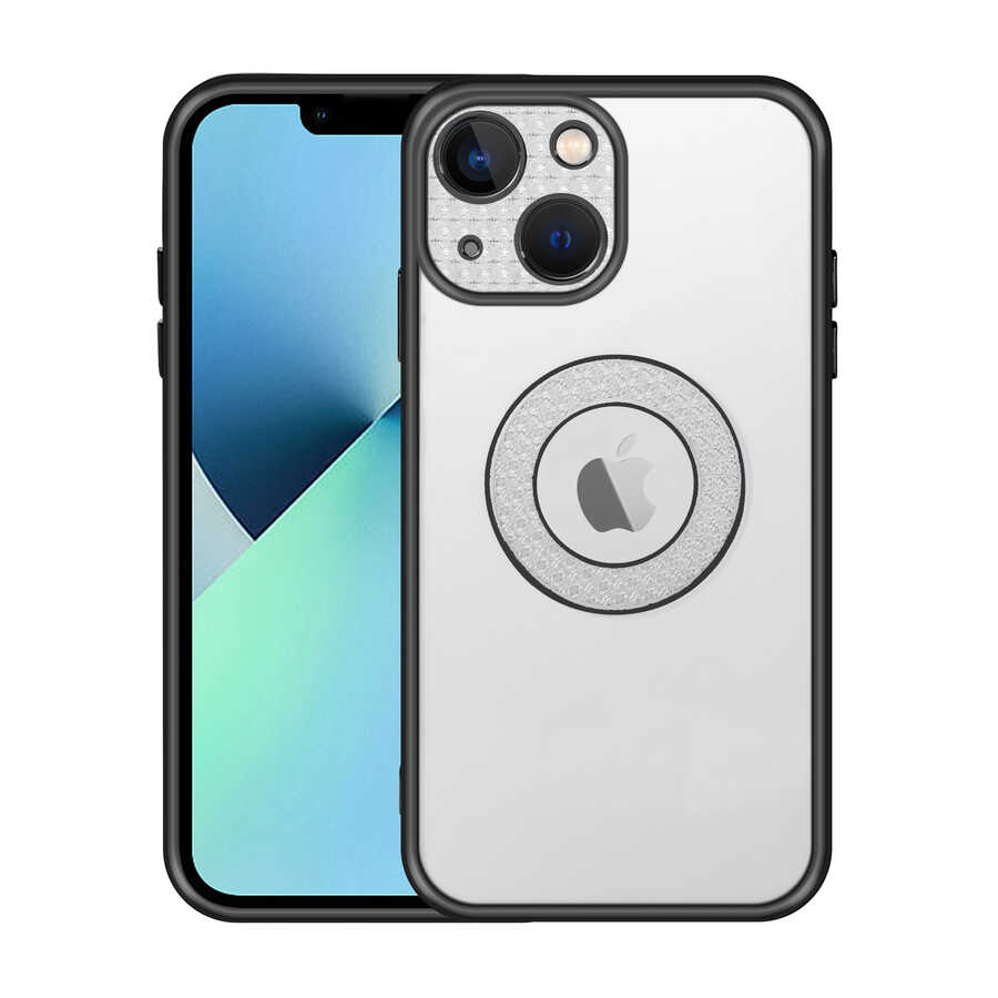 Apple iPhone 13 Kılıf Kamera Korumalı Logo Gösteren Zore Esta Kapak