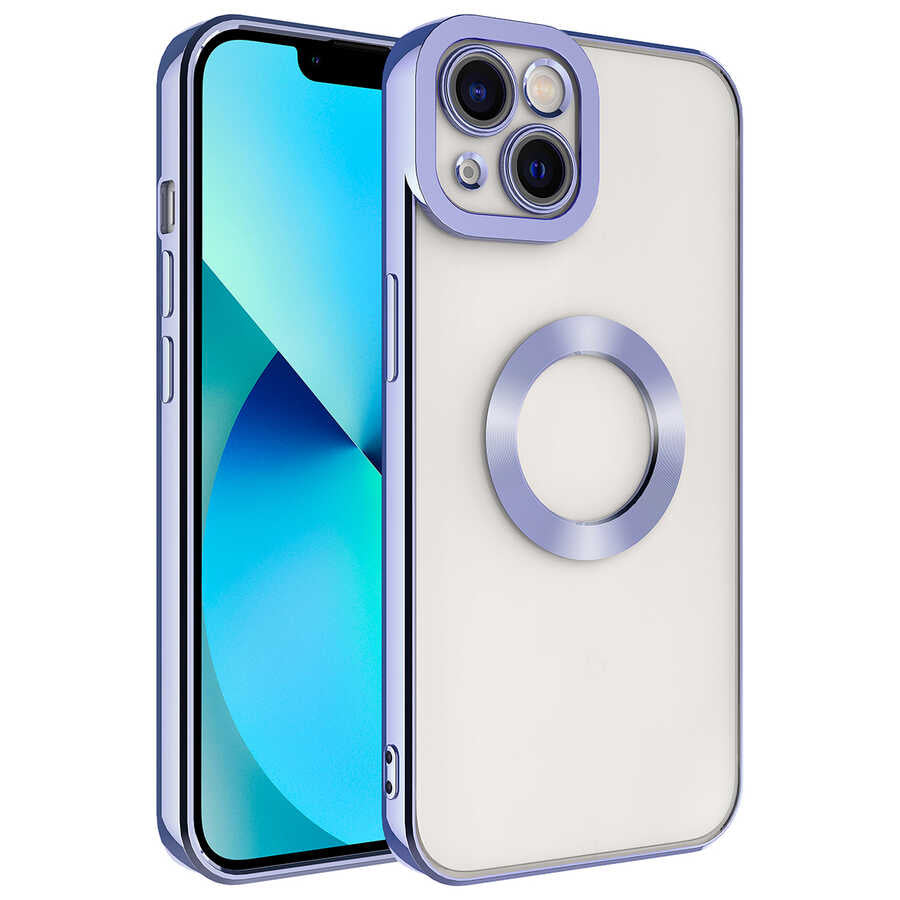 Apple iPhone 13 Kılıf Kamera Korumalı Logo Gösteren Zore Omega Kapak