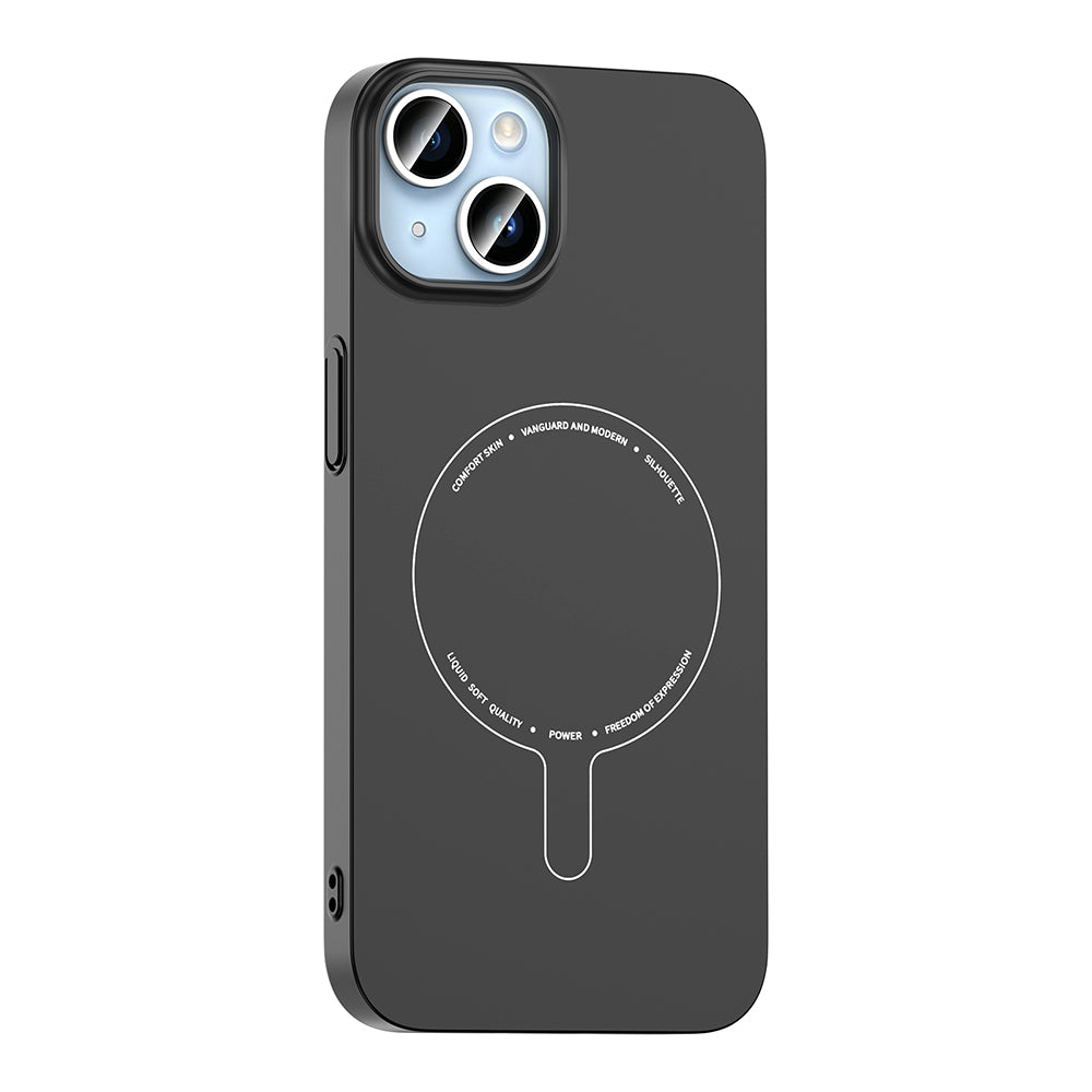 Apple iPhone 13 Kılıf M-Safe Şarj Özellikli Kamera Korumalı Zore Elio Sert PC Kapak