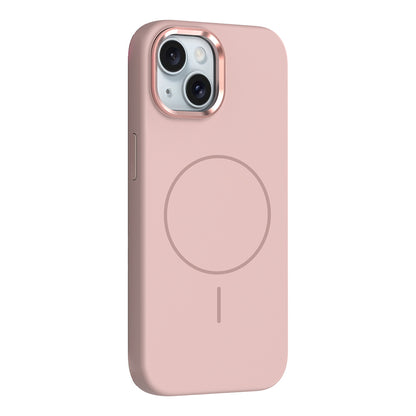 Apple iPhone 13 Kılıf M-Safe Şarj Özellikli Metal Kamera Çerçeveli Zore Edi Silikon Kapak