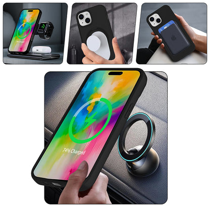Apple iPhone 13 Kılıf M-safe Şarj Özellikli Standlı Zore Samara Kapak
