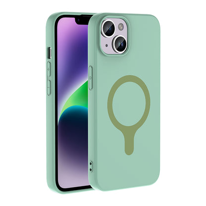 Apple iPhone 13 Kılıf M-Safe Şarj Özellikli Zore Aris Silikon Kapak