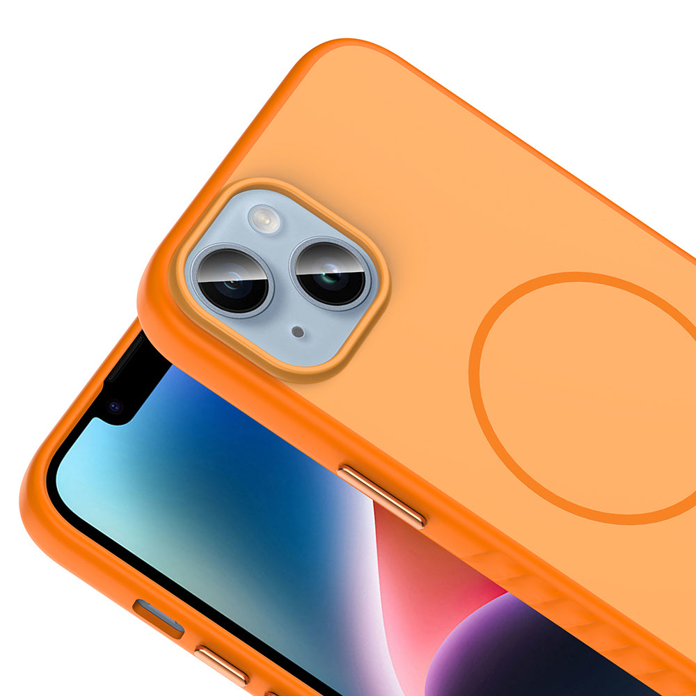 Apple iPhone 13 Kılıf M-safe Şarj Özellikli Zore Tea Kapak