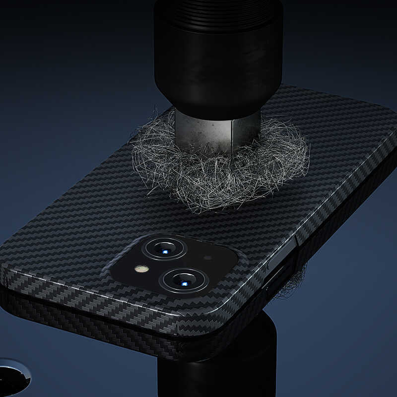 iPhone 13 Kılıf M-safe Özellikli Karbon Fiber Benks Essential Kevlar Kapak