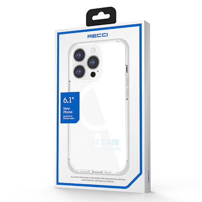iPhone 13 Kılıf M-safe Şarj Özellikli Airbagli Şeffaf PC Arka Yüzey Recci Magnetik Suction Serisi Kapak