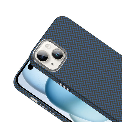 Apple iPhone 13 Kılıf M-safe Şarj Özellikli Karbon Fiber Görünümlü Zore Gros Kapak