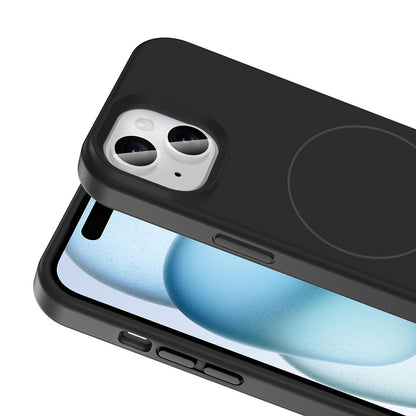 Apple iPhone 13 Kılıf M-safe Şarj Özellikli Sıvı Teknolojili Silinebilir Sert Zore Kivi Kapak