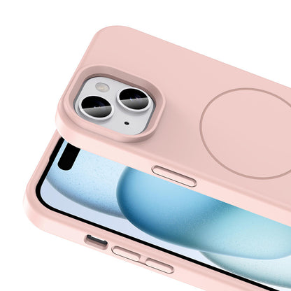 Apple iPhone 13 Kılıf M-safe Şarj Özellikli Sıvı Teknolojili Silinebilir Sert Zore Kivi Kapak
