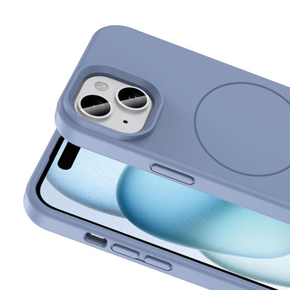 Apple iPhone 13 Kılıf M-safe Şarj Özellikli Sıvı Teknolojili Silinebilir Sert Zore Kivi Kapak