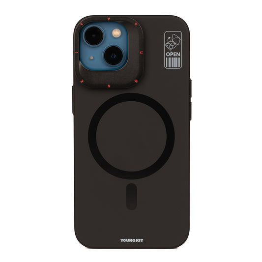 iPhone 13 Kılıf M-safe Şarj Özellikli Standlı YoungKit Hermit Bracket Serisi Kapak
