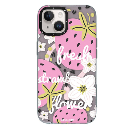iPhone 13 Kılıf M-safe Şarj Özellikli Yaz Meyvesi Desenli Youngkit Fruity Flavour Serisi Kapak