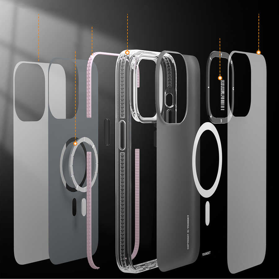 iPhone 13 Kılıf M-safe Şarj Özellikli Youngkit Jane Sand Serisi Kapak