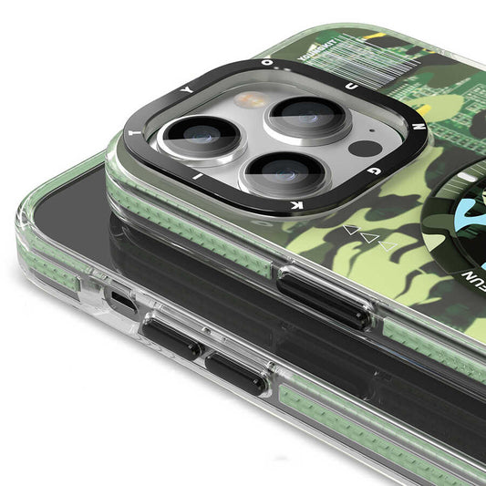 iPhone 13 Kılıf M-safe Şarj Özellikli YoungKit Kamuflaj Serisi Kapak
