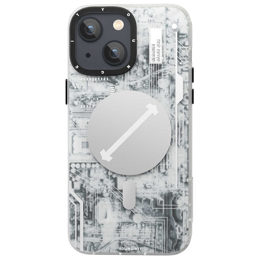iPhone 13 Kılıf M-safe Şarj Özellikli YoungKit Technology Serisi Kapak