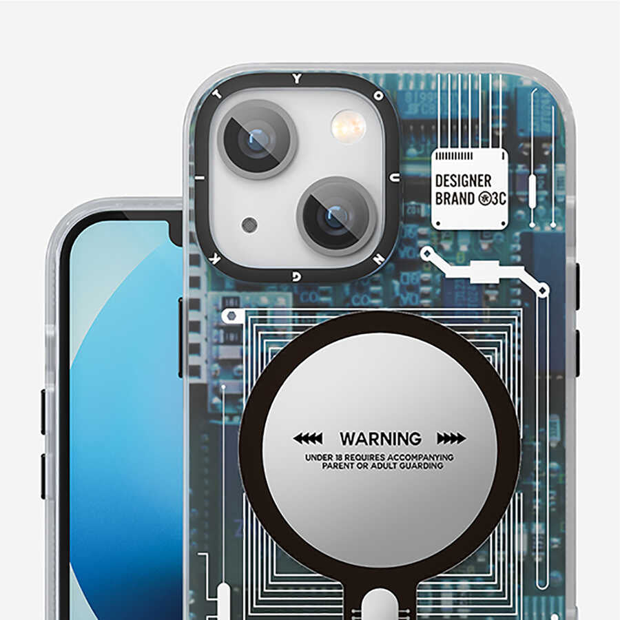 iPhone 13 Kılıf M-safe Şarj Özellikli YoungKit Technology Serisi Kapak