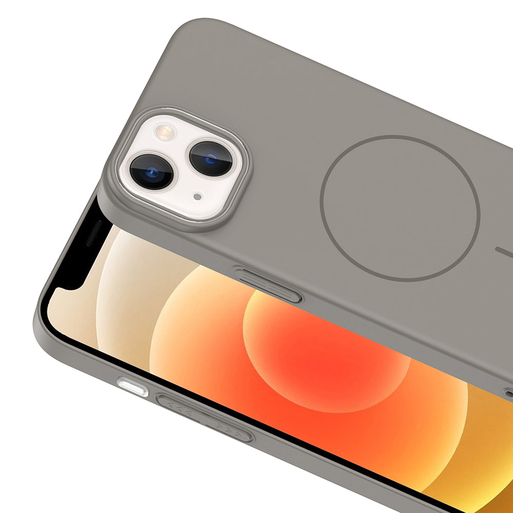 Apple iPhone 13 Kılıf M-safe Şarj Özellikli Zore Ruby Sert Kapak