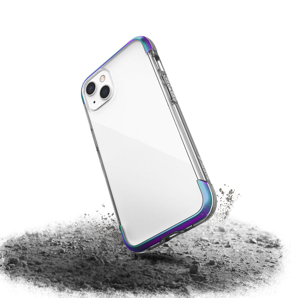 iPhone 13 Kılıf Raptic Air Serisi Airbag Tasarımlı Metal Köşelikli Şeffaf Kapak