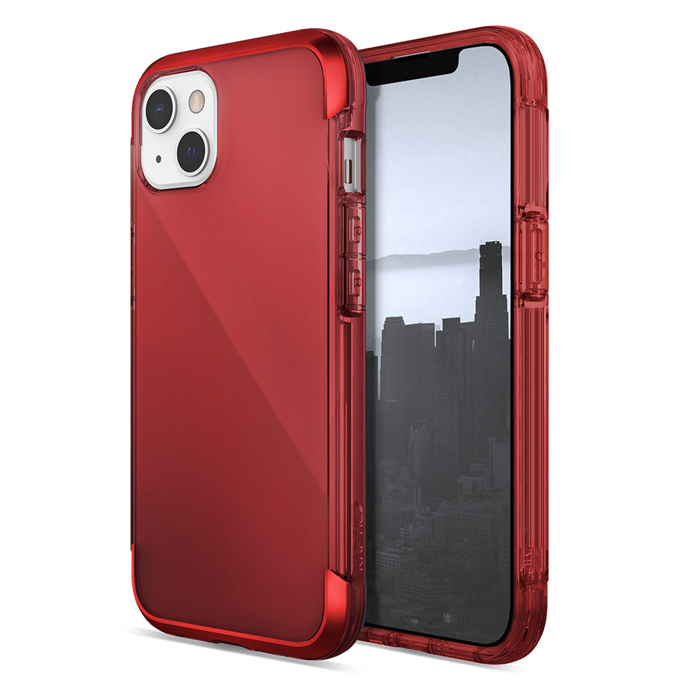 iPhone 13 Kılıf Raptic Air Serisi Airbag Tasarımlı Metal Köşelikli Şeffaf Kapak