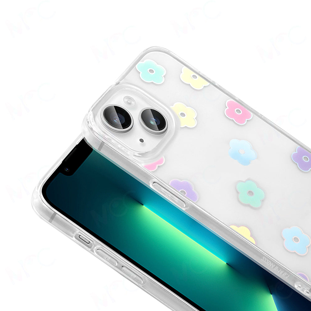 Apple iPhone 13 Kılıf Şeffaf Figürlü Zore Folk Sert Kapak