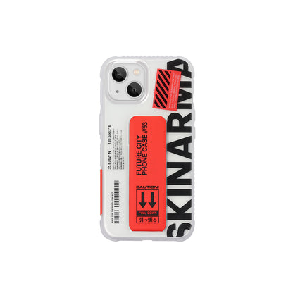 iPhone 13 Kılıf Skinarma Şeffaf Desenli Airbag Tasarımlı Standlı Kogeta Kapak