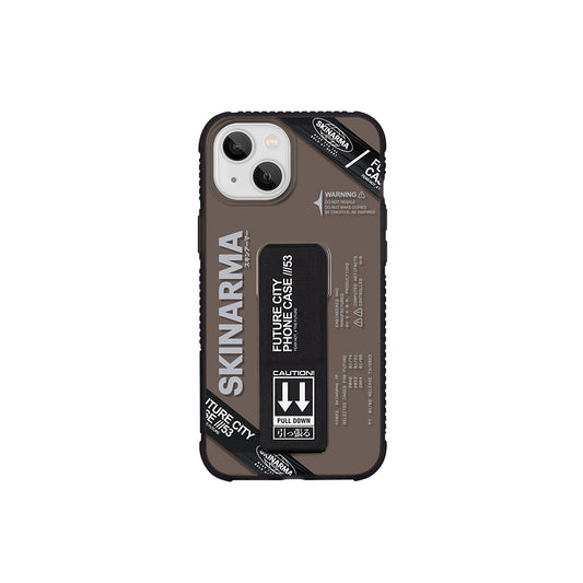 iPhone 13 Kılıf Skinarma Şeffaf Desenli Airbag Tasarımlı Standlı Shimma Kapak