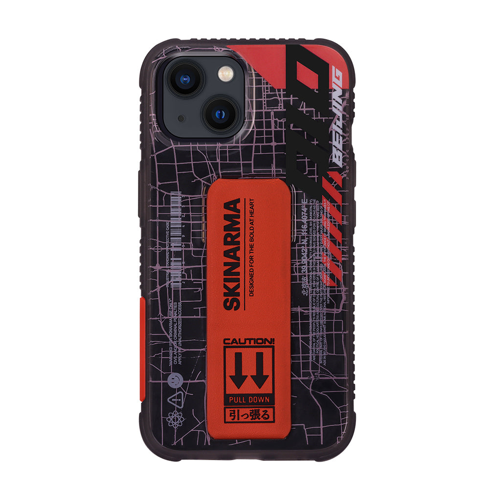 iPhone 13 Kılıf Skinarma Şeffaf Desenli Standlı Ryoiki Kapak