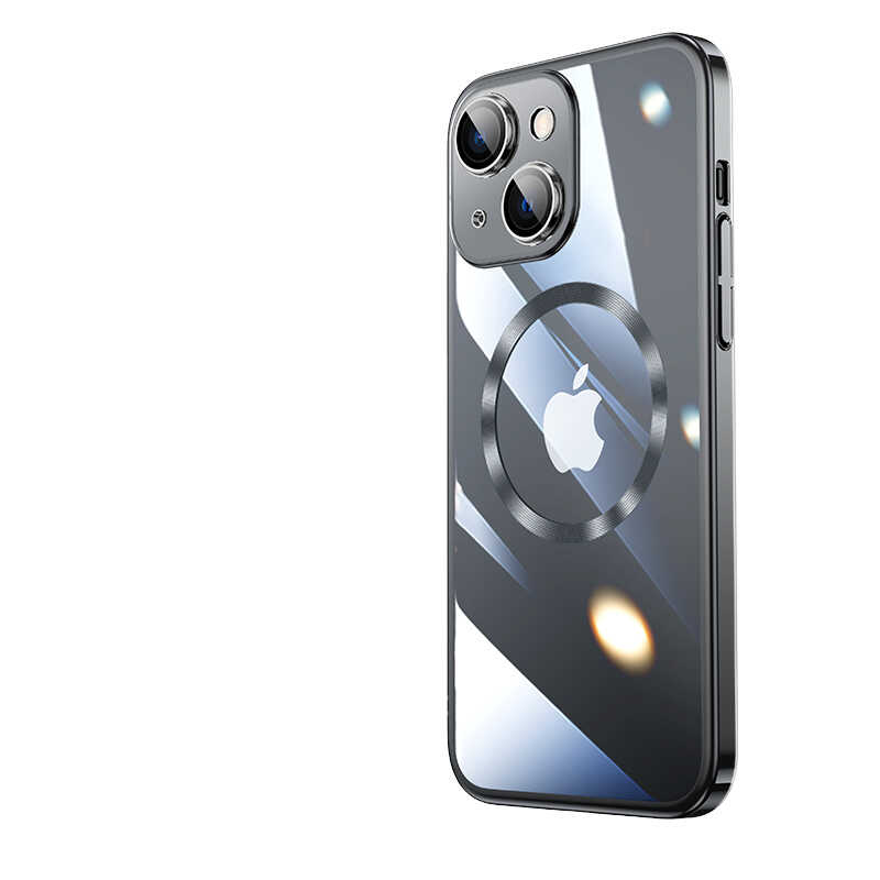 Apple iPhone 13 Kılıf Wireless Şarj Özellikli Sert PC Zore Riksos M-safe Kapak