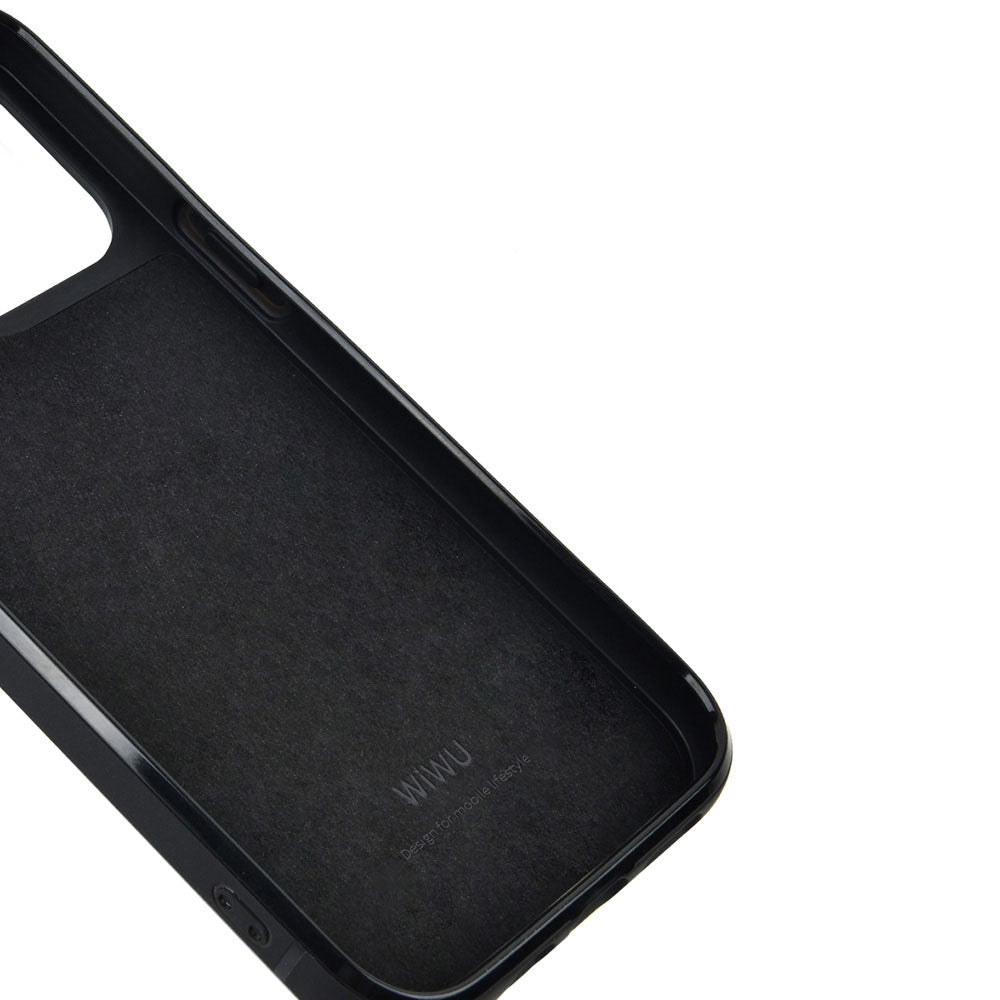 iPhone 13 Kılıf Wiwu Croco Pattern Calfskin Orjinal Deri Kapak