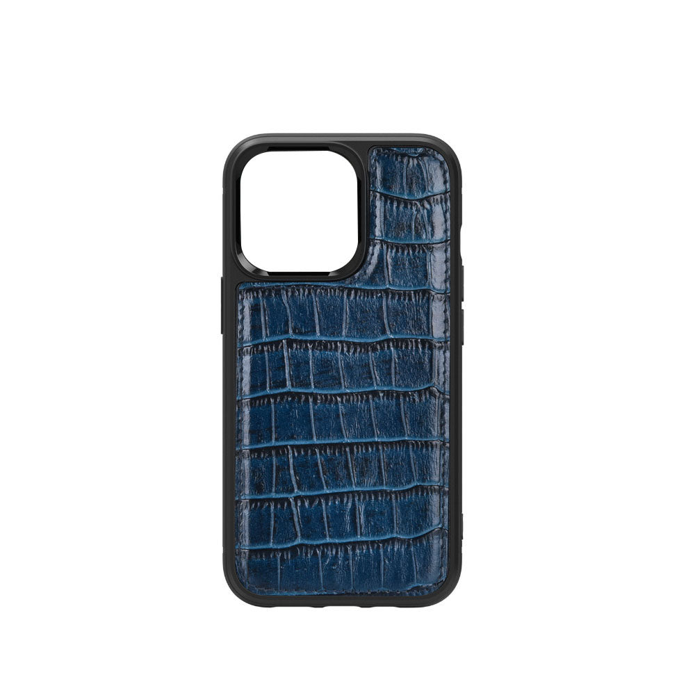 iPhone 13 Kılıf Wiwu Croco Pattern Calfskin Orjinal Deri Kapak