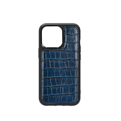 iPhone 13 Kılıf Wiwu Croco Pattern Calfskin Orjinal Deri Kapak