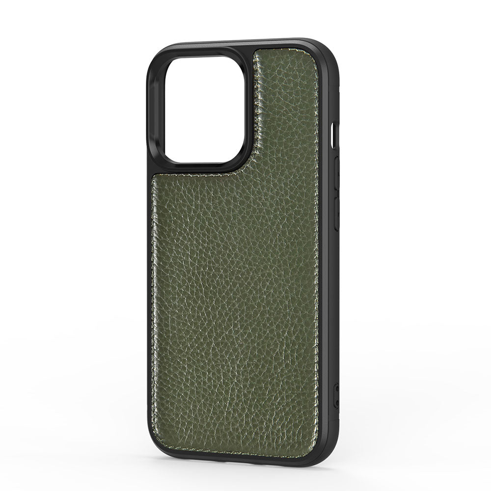 iPhone 13 Kılıf Wiwu Genuine Leather Plastic Calfskin Orjinal Deri Kapak
