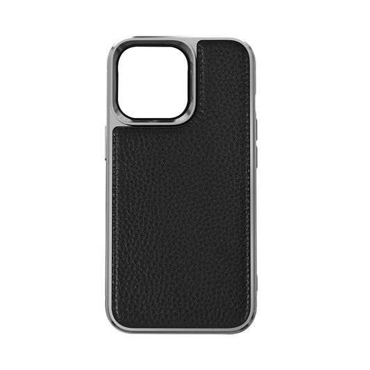 iPhone 13 Kılıf Wiwu Genuine Leather Silver Calfskin Orjinal Deri Kapak