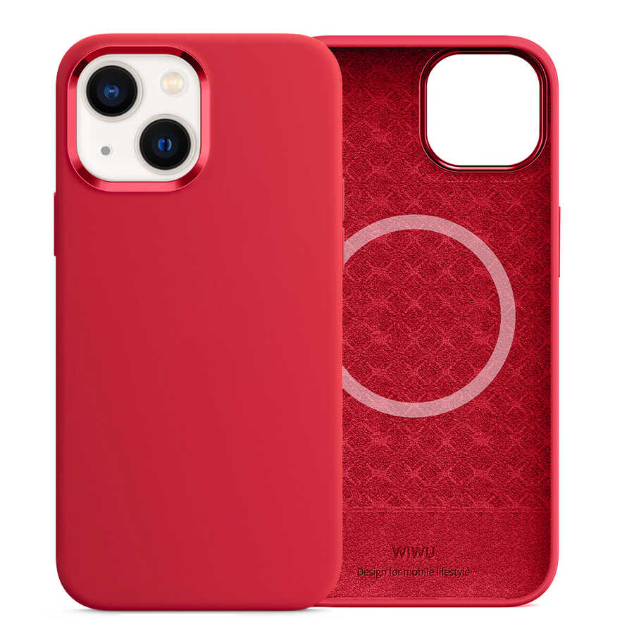 iPhone 13 Kılıf Wiwu M-safe Magnetic Silikon Kapak