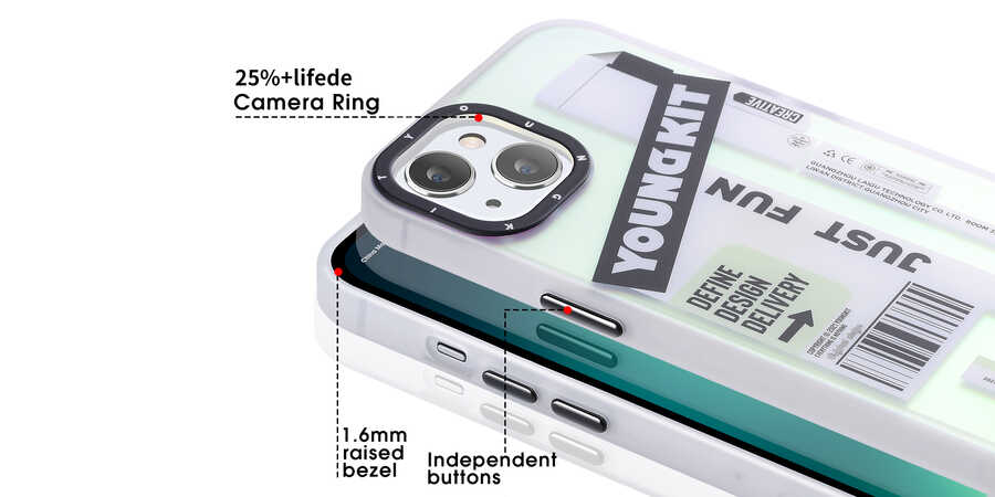 iPhone 13 Kılıf YoungKit Fashion Culture Time Serisi Kapak