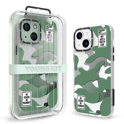 iPhone 13 Kılıf YoungKit Kamuflaj Serisi Kapak