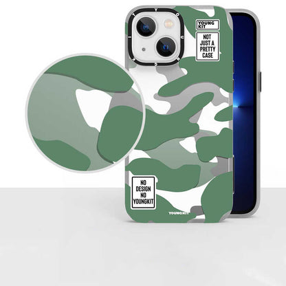 iPhone 13 Kılıf YoungKit Kamuflaj Serisi Kapak
