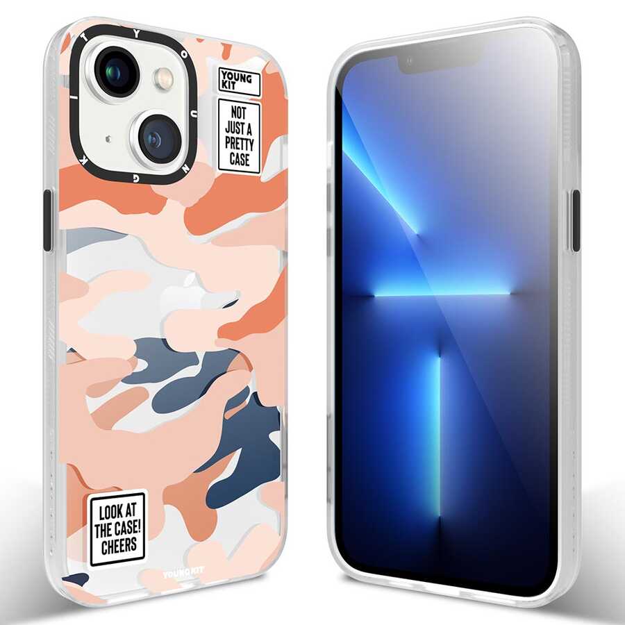 iPhone 13 Kılıf YoungKit Kamuflaj Serisi Kapak
