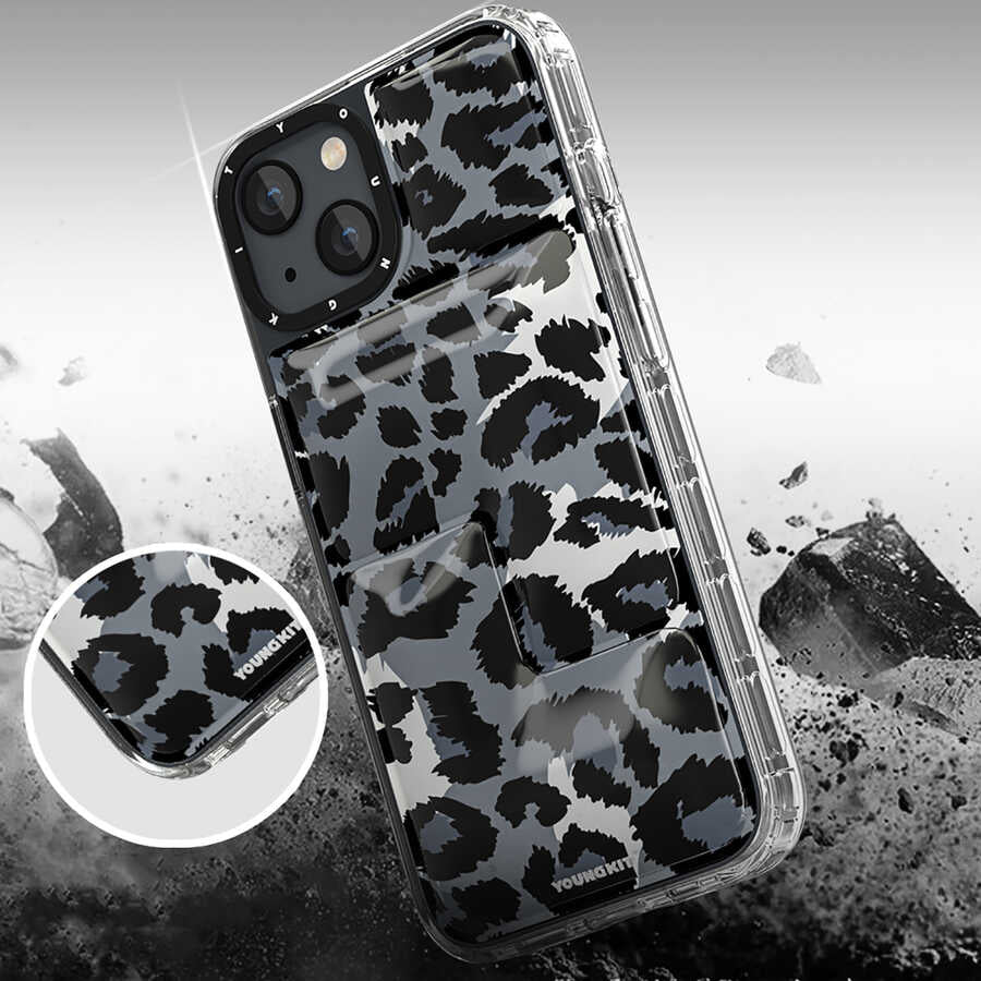 iPhone 13 Kılıf YoungKit Leopard Article Serisi Kapak