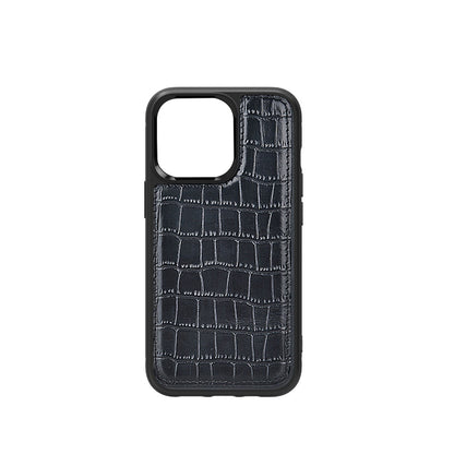 iPhone 13 Mini Kılıf Wiwu Croco Pattern Calfskin Orjinal Deri Kapak