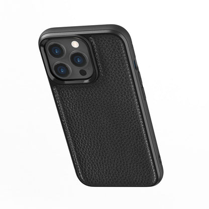 iPhone 13 Mini Kılıf Wiwu Genuine Leather Plastic Calfskin Orjinal Deri Kapak