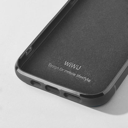 iPhone 13 Mini Kılıf Wiwu Genuine Leather Plastic Calfskin Orjinal Deri Kapak