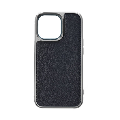 iPhone 13 Mini Kılıf Wiwu Genuine Leather Silver Calfskin Orjinal Deri Kapak