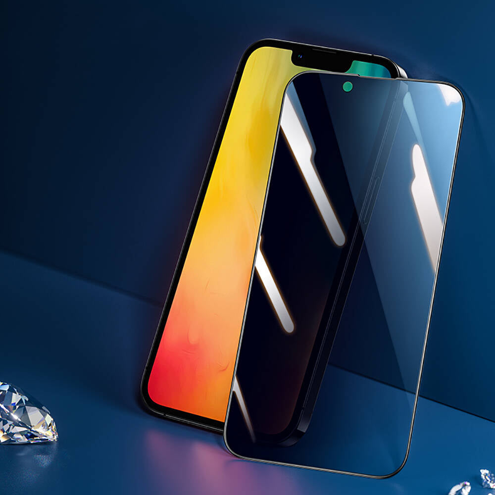 iPhone 13 Pro Hidrofobik Ve Oleofobik Özellikli Benks Privacy Air Shield Ekran Koruyucu 10'lu Paket