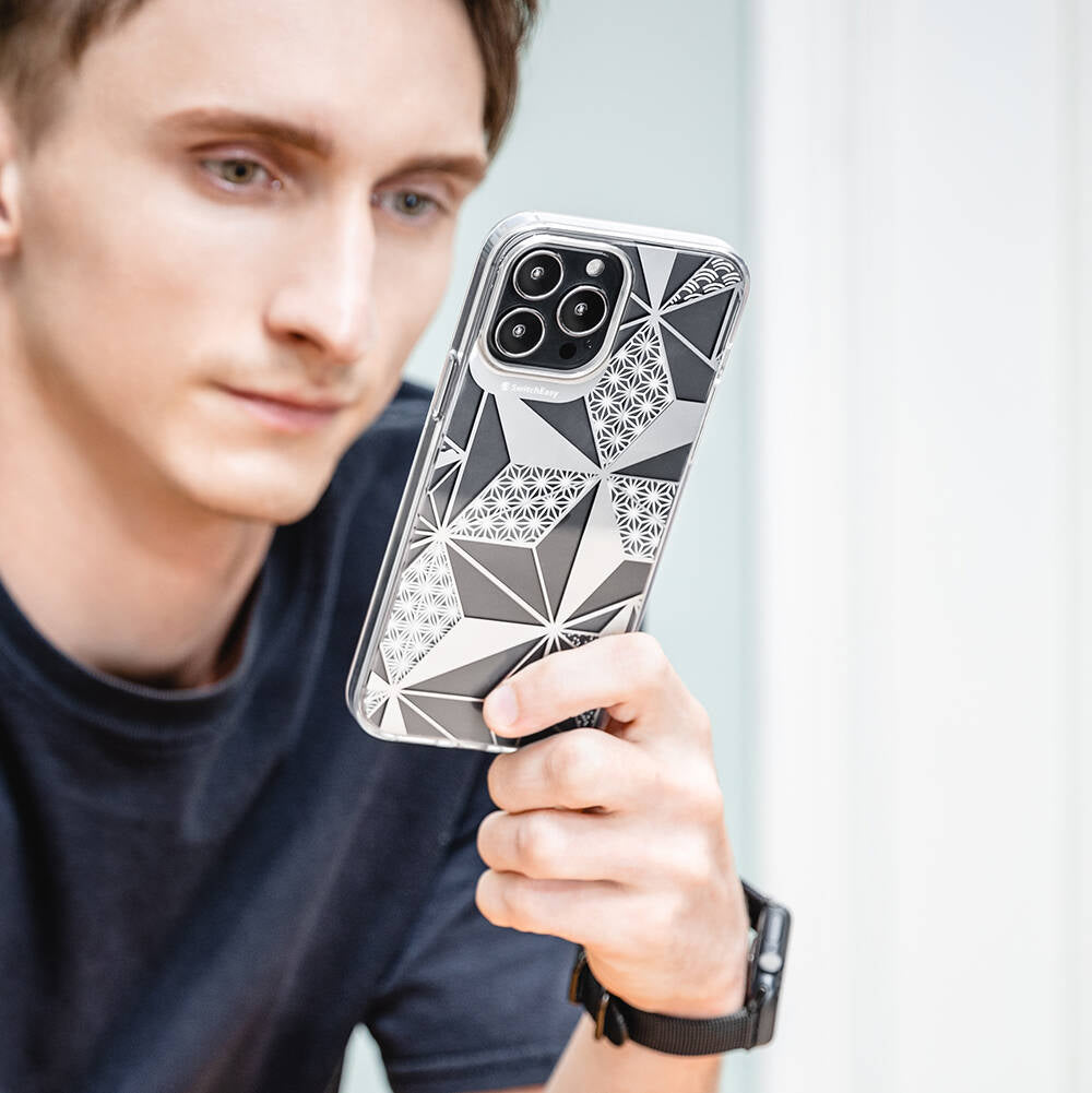 iPhone 13 Pro Kılıf Çift IMD Baskılı Lisanslı Switcheasy Artist Asanoha Kapak