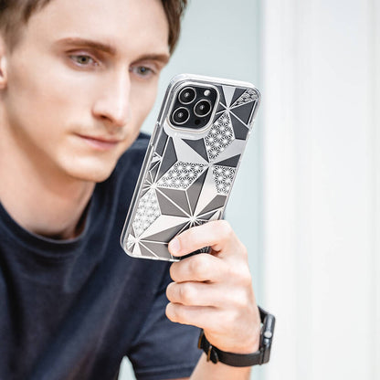 iPhone 13 Pro Kılıf Çift IMD Baskılı Lisanslı Switcheasy Artist Asanoha Kapak